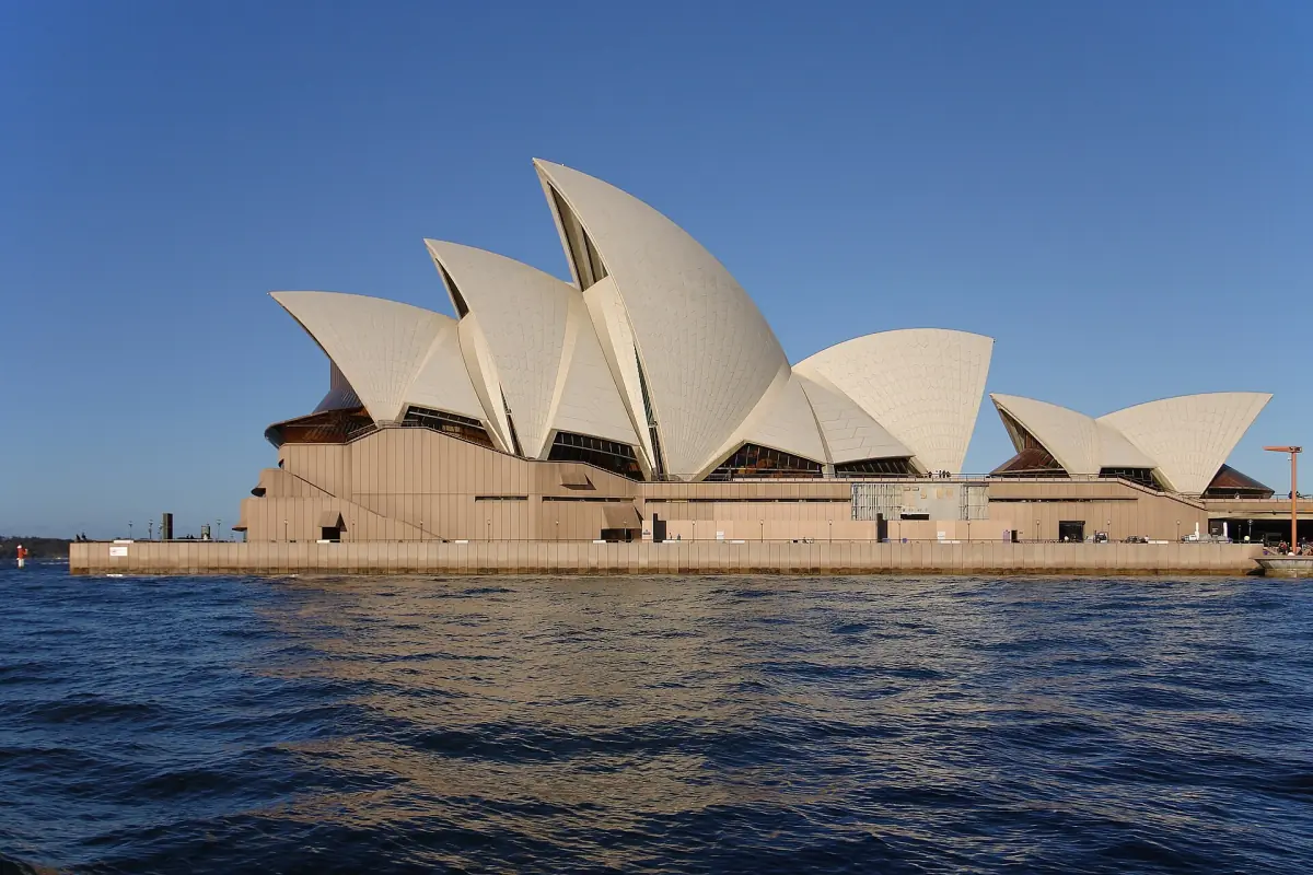 The Sydney Opera House seen from the water